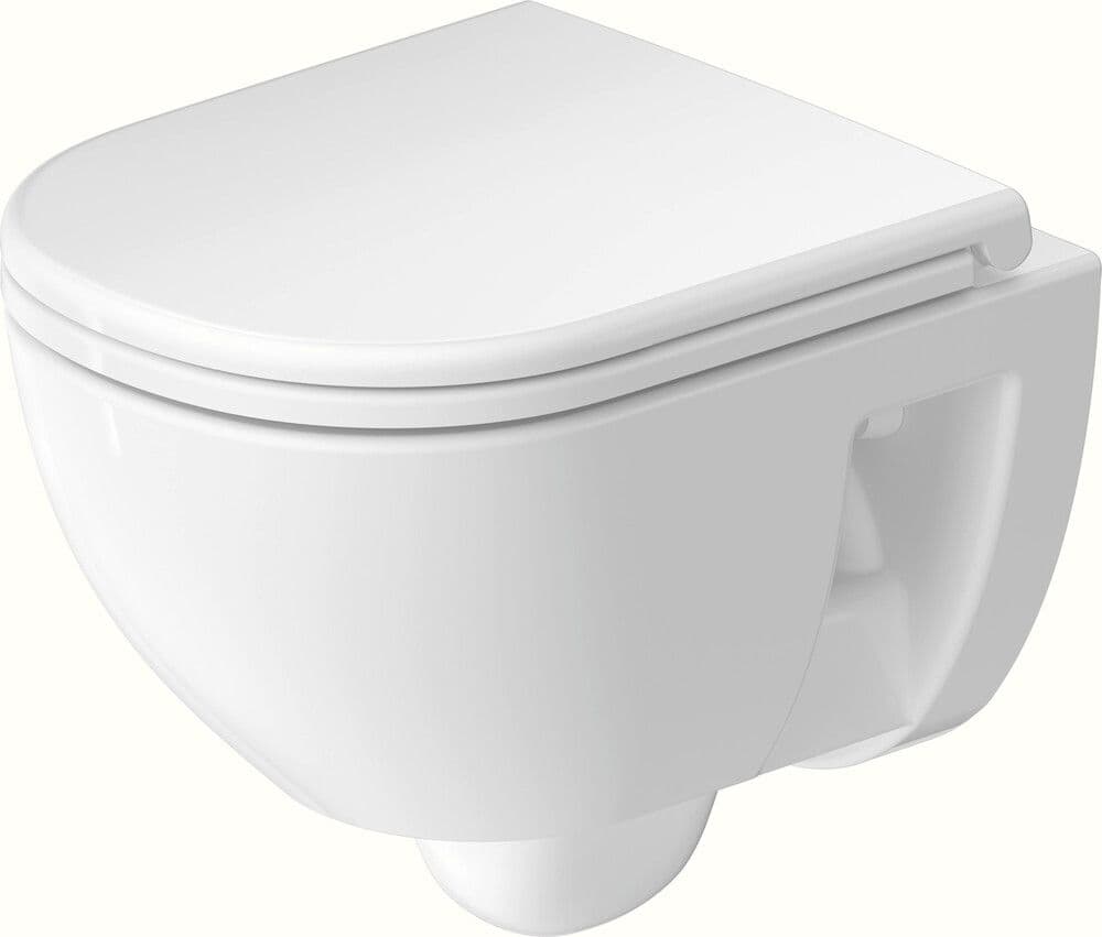 Duravit D-Code Compact cuvette suspendue à fond creux 350x480 mm blanc brillant vue 1
