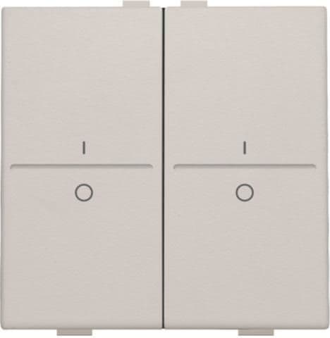 Touche double avec marquage I et 0 pour interrupteur sans fil ou bouton - poussoir 4 boutons de cde vue 1