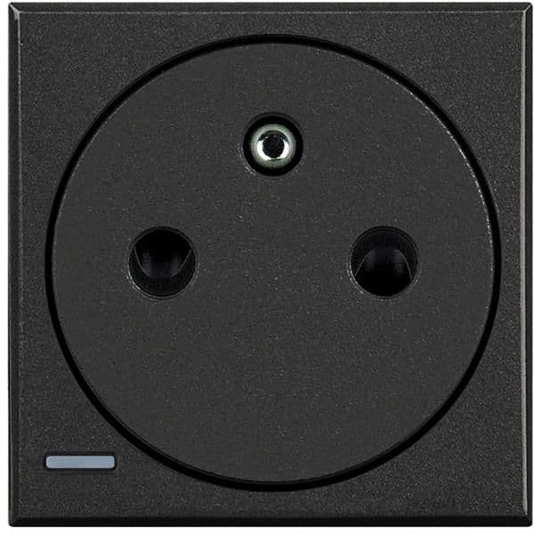 Axolute prise affleurant 2 pôles + T 16A 250V - Anthracite vue 1
