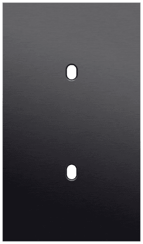 Plaque de recouvrement double, verticale 60 mm d'entraxe, pour deux fonctions de commutation simples, Niko Toggle alu black brushed vue 1