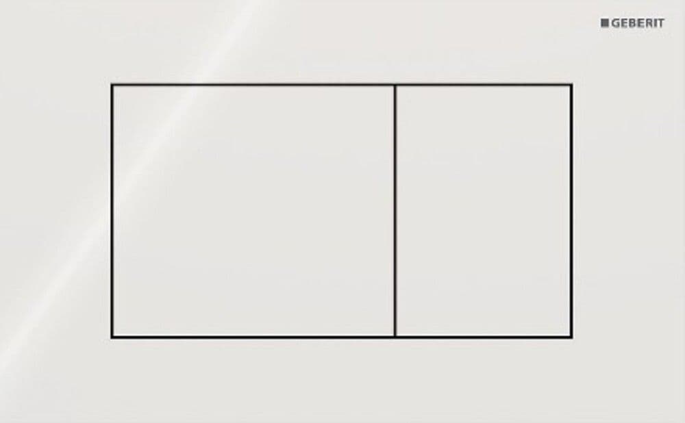 Geberit Sigma40 plaque de commande pour rinçage à 2 volumes carré blanc vue 1