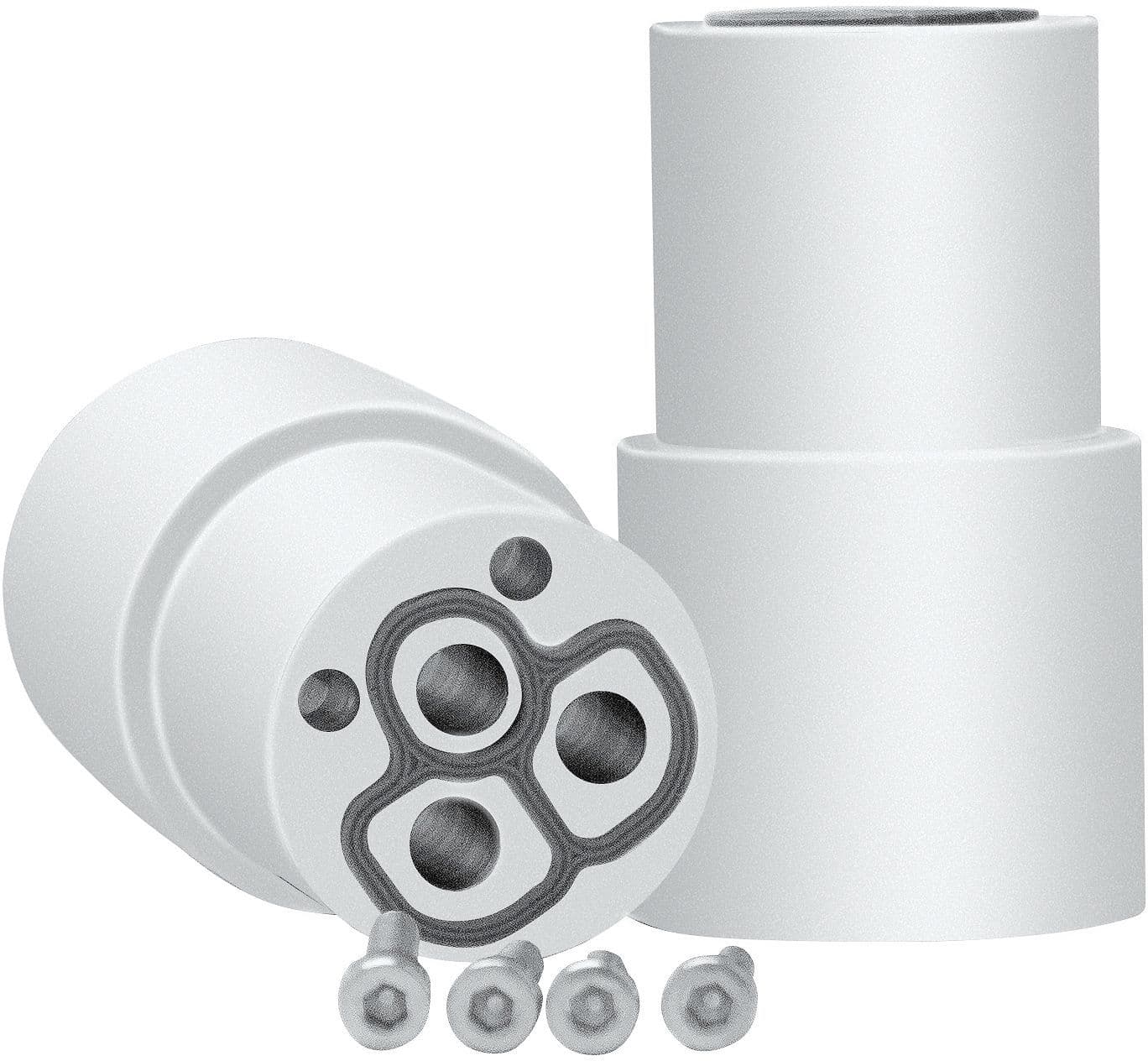 RALLONGE +35MM POUR 4TROUS ROBINET BAIN NOBILI BLANC MAT vue 1