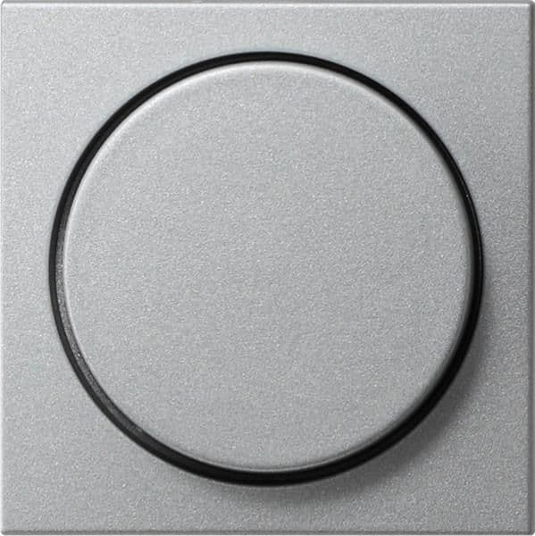 Cache avec bouton pour variateur et potentiomètre électronique teinte Alu vue 1