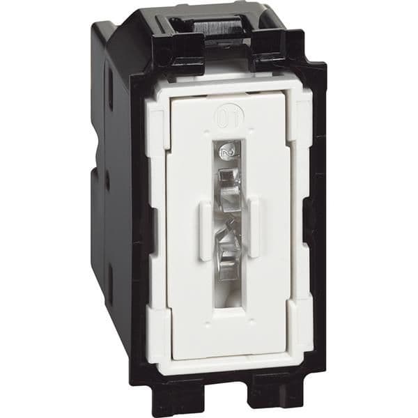 LNow bouton poussoir 10AX bornes automatiques - composable - 1 module vue 1