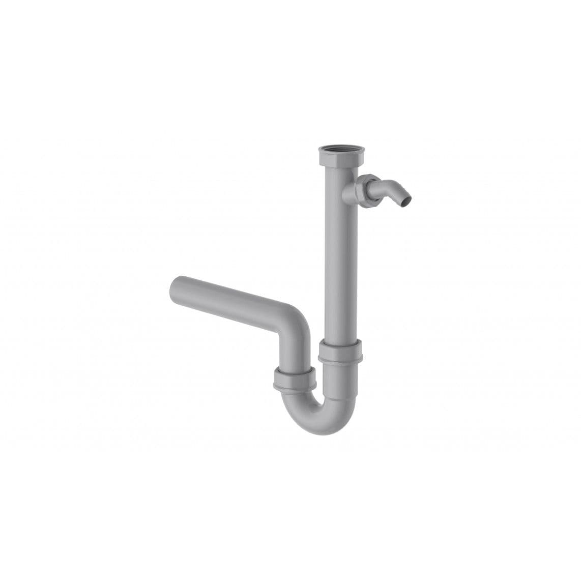 98831349 ECO-SAVE KS évier-siphon tubulaire,Gris, 1 1/2" F x 40 mm, avec 3/4" Raccordement de l'appareil vue 1