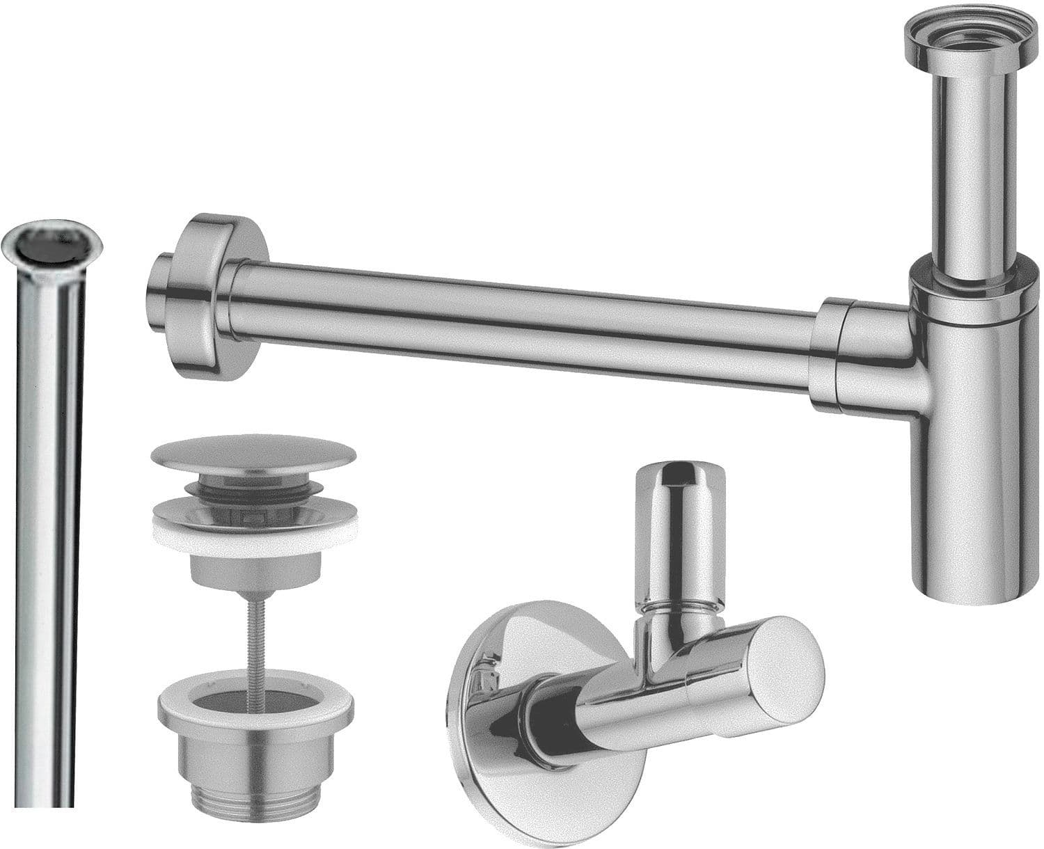 SET DE RACCORDEMENT LAVE-MAINS UNIVERSEL INOX vue 1