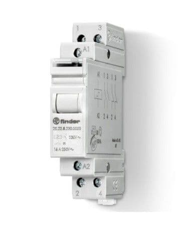 Télérupteur modulaire 230Vac 2NO 16A agsno2 vue 1