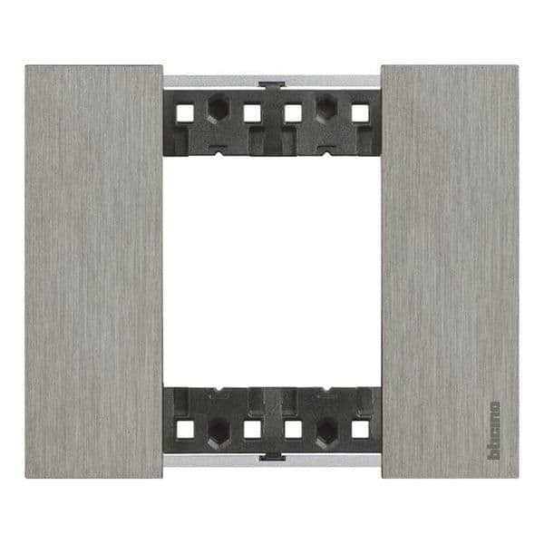 LNow plaque 2 modules Acier pour support référence K4702 vue 1
