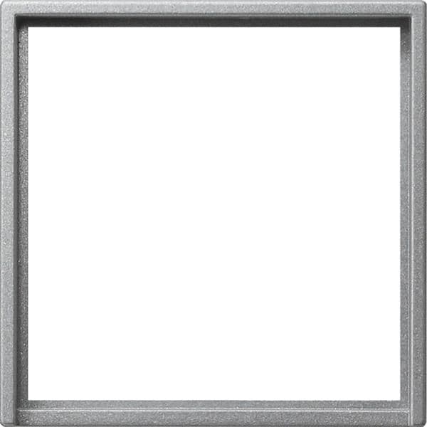 Cadre adaptateur avec découpe carrée pour appareils avec cache (50 x 50mm) teinte Alu - Ce cadre vue 1