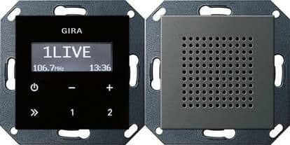 Radio RDS encastrée avec un haut-parleur Acier inoxydable module rapporté de commande en optique vue 1