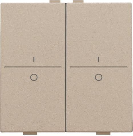 Touche double avec marquage I et 0 pour interrupteur sans fil ou bouton - poussoir 4 boutons de cde vue 1