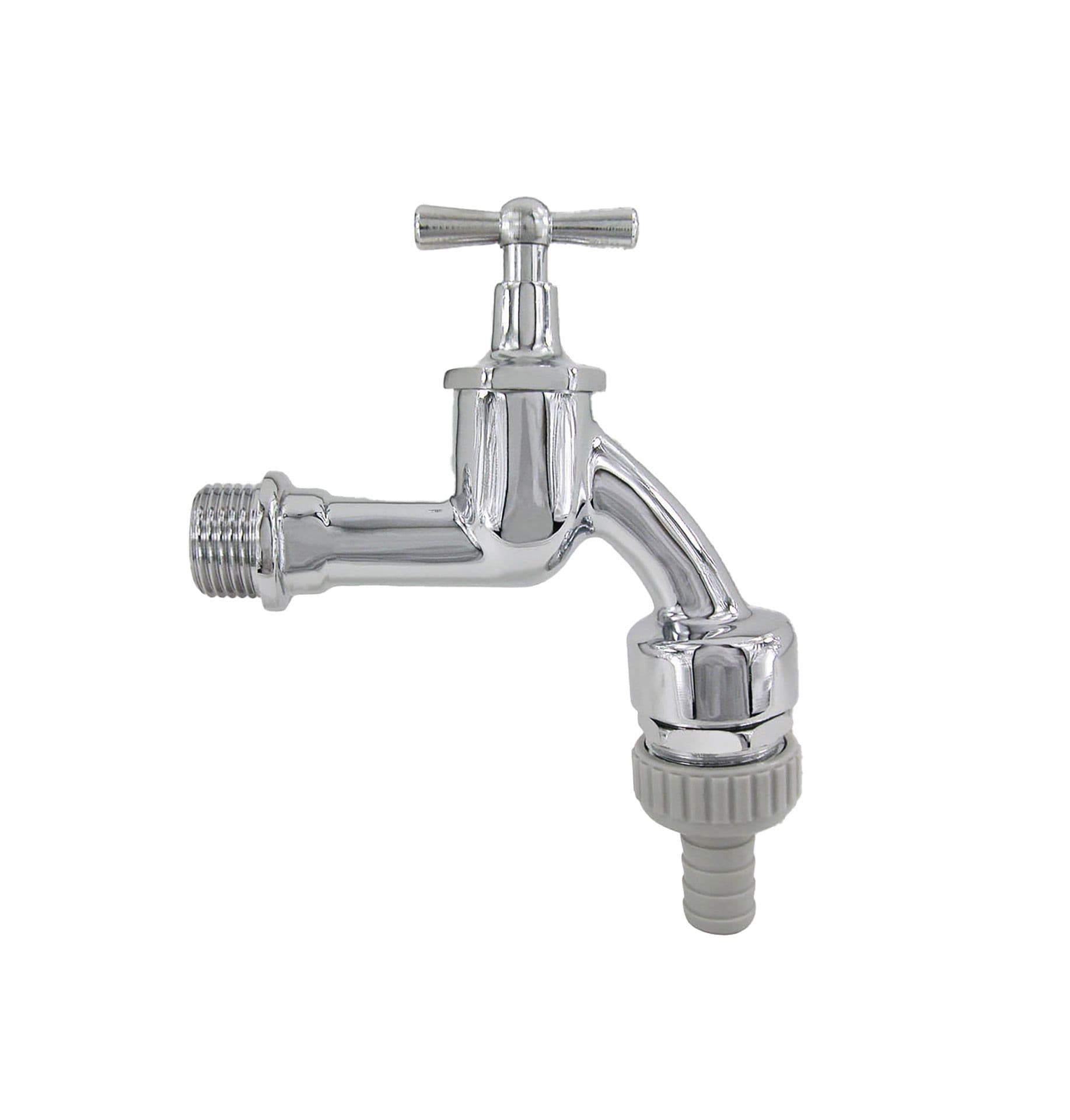 ROBINET DOUBLE SERVICE CHROME 'BELGAQUA' 331 1/2 vue 1