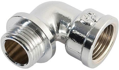 COUDE FILETE LAITON 1/2" MF CHROME vue 1
