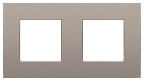 Plaque de recouvrement double avec un entraxe de 71 mm, couleur Niko Intense bronze coated vue 1