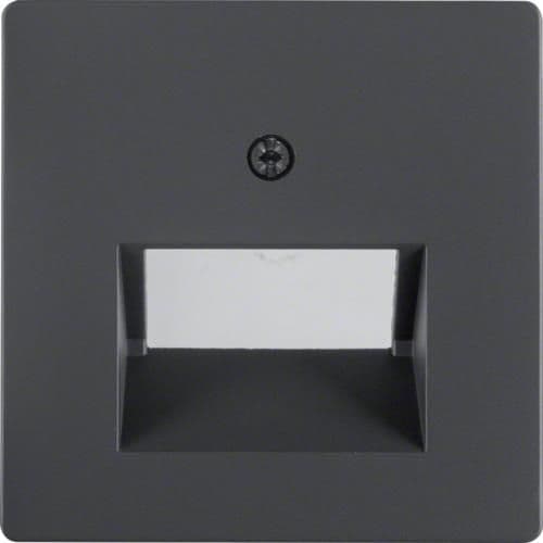 Enjoliveur pour prise informatique double Berker Q.1 / Q.3 Anthracite, Velours vue 1