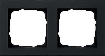 Cadre de finition Gira E2 Noir mat (laqué) vue 1