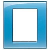LivingLight - plaque rectangulaire 3 + 3 modules Bleu vue 1