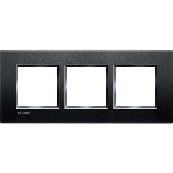 LivingLight - plaque rectangulaire 3 x 2 modules 57mm Anthracite vue 1