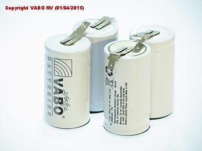 Batterie rechargeable 2.4V 4500mAh 68 x 33 x 59mm fast.+6.3 / -4.8mm vk8s41 vue 1