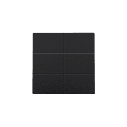 Bouton-poussoir sextuple pour Niko Home Control, couleur piano black coated vue 1