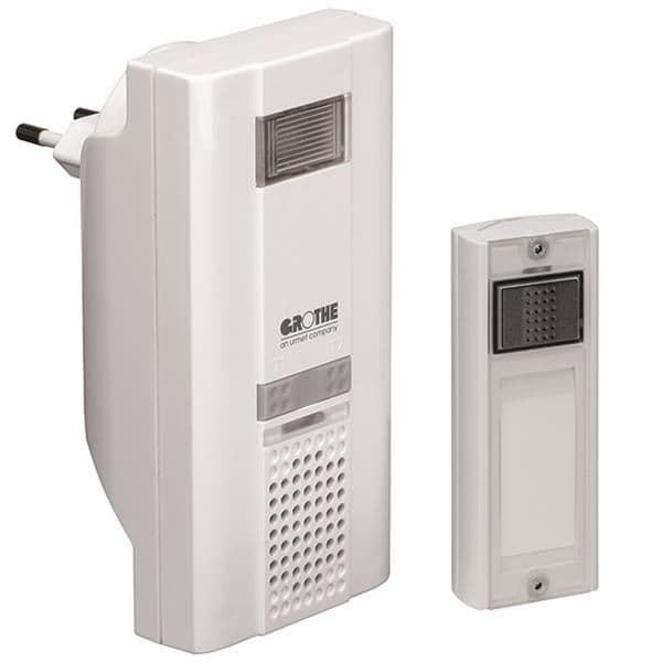 Mistral 400 kit carillon sans fils 500m récepteur 230V 6 mélodies clignotant Blanc vue 1