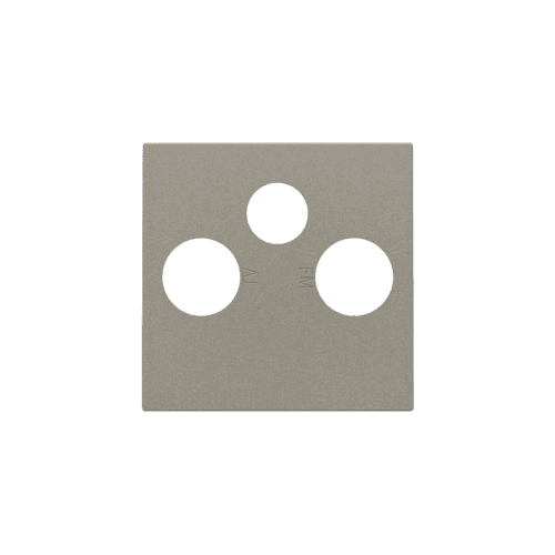Set de finition pour 2 connexions coaxiale simples pour TV, FM et une connexion satellite, couleur bronze coated vue 1