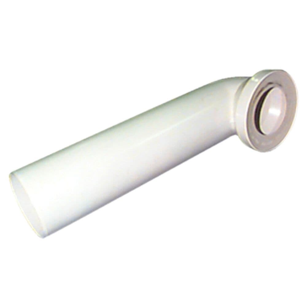 Nicoll coude WC long 90° P 110 mm L 400 mm PVC blanc vue 1