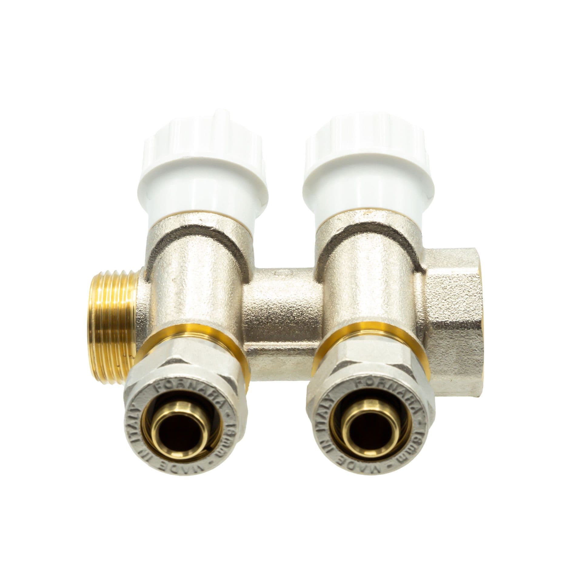 KIT ROBINET COLLECTEUR 1MXF - 2 SORTIES 1/2M + RACCORDS vue 1