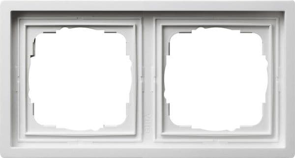 Cadre de finition Gira F100 Blanc brillant En combinaison avec la bride vue 1