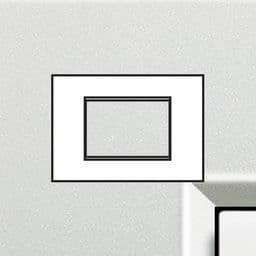 LivingLight - plaque rectangulaire 3 modules Argent vue 1