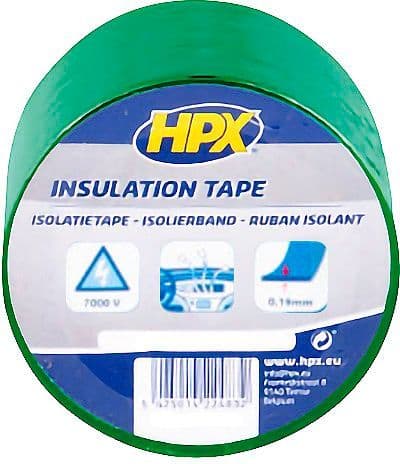 RUBAN D'ISOLATION PVC 50MM 10M VERT vue 1