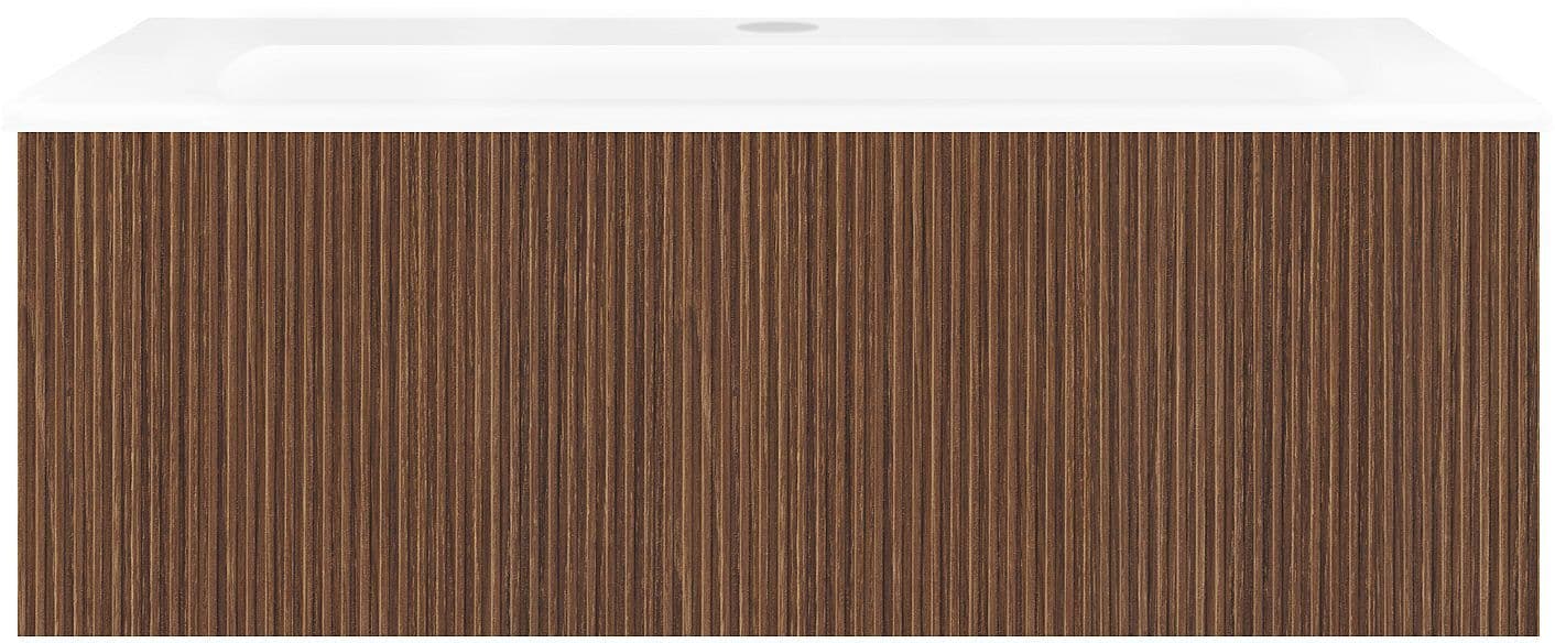 SOUS MEUBLE COFFEE 1 TIROIR 90 NOYER SMARTLINE+LAVABO PORCELAINE BLANC vue 1