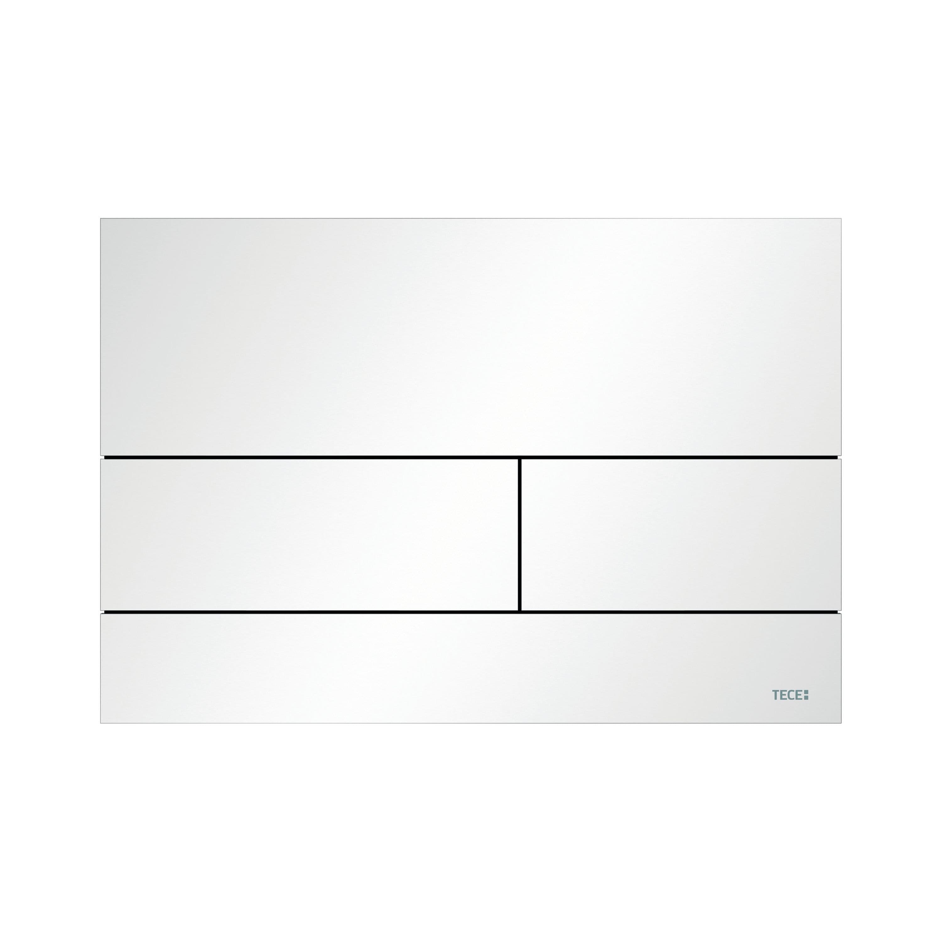 TECESQUARE II MÉTAL PLAQUE DE DÉCLENCHEMENT WC -DOUBLE CHASSE - BLANC MAT vue 1