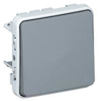 Plexo deux directions 10A 250V composable Gris vue 1