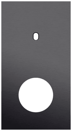 Plaque de recouvrement double, verticale 71 mm d'entraxe, pour une fonction de commutation simple et une fonction de prise de courant, Niko Toggle alu black brushed vue 1