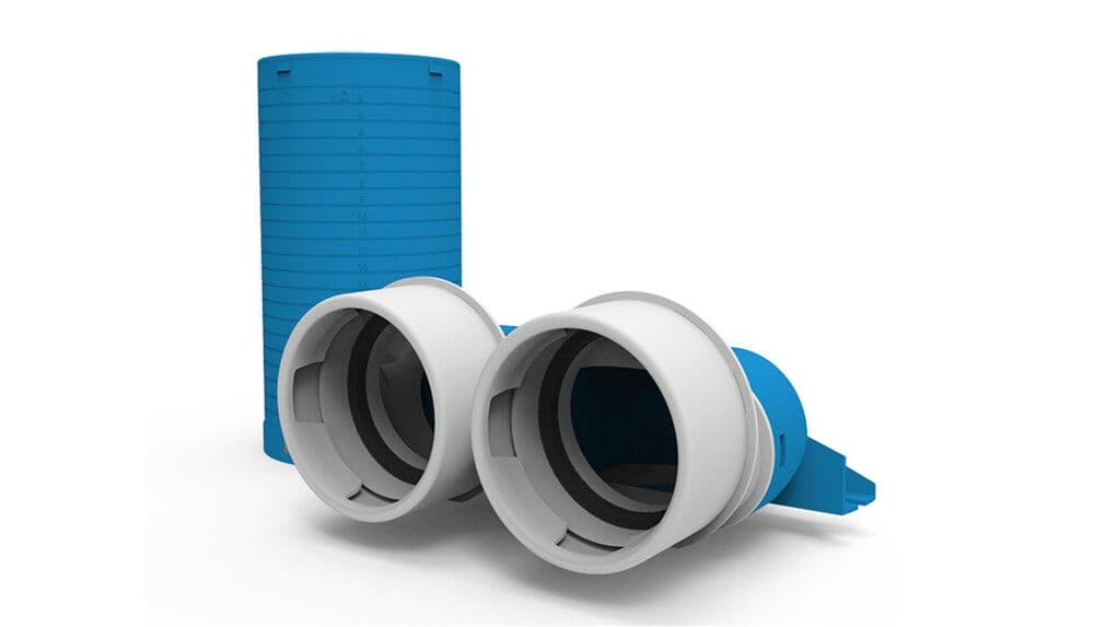 Vent-Axia VVCH250-290 collecteur terminal 2x D90 125 mm 90° avec manchon vue 1