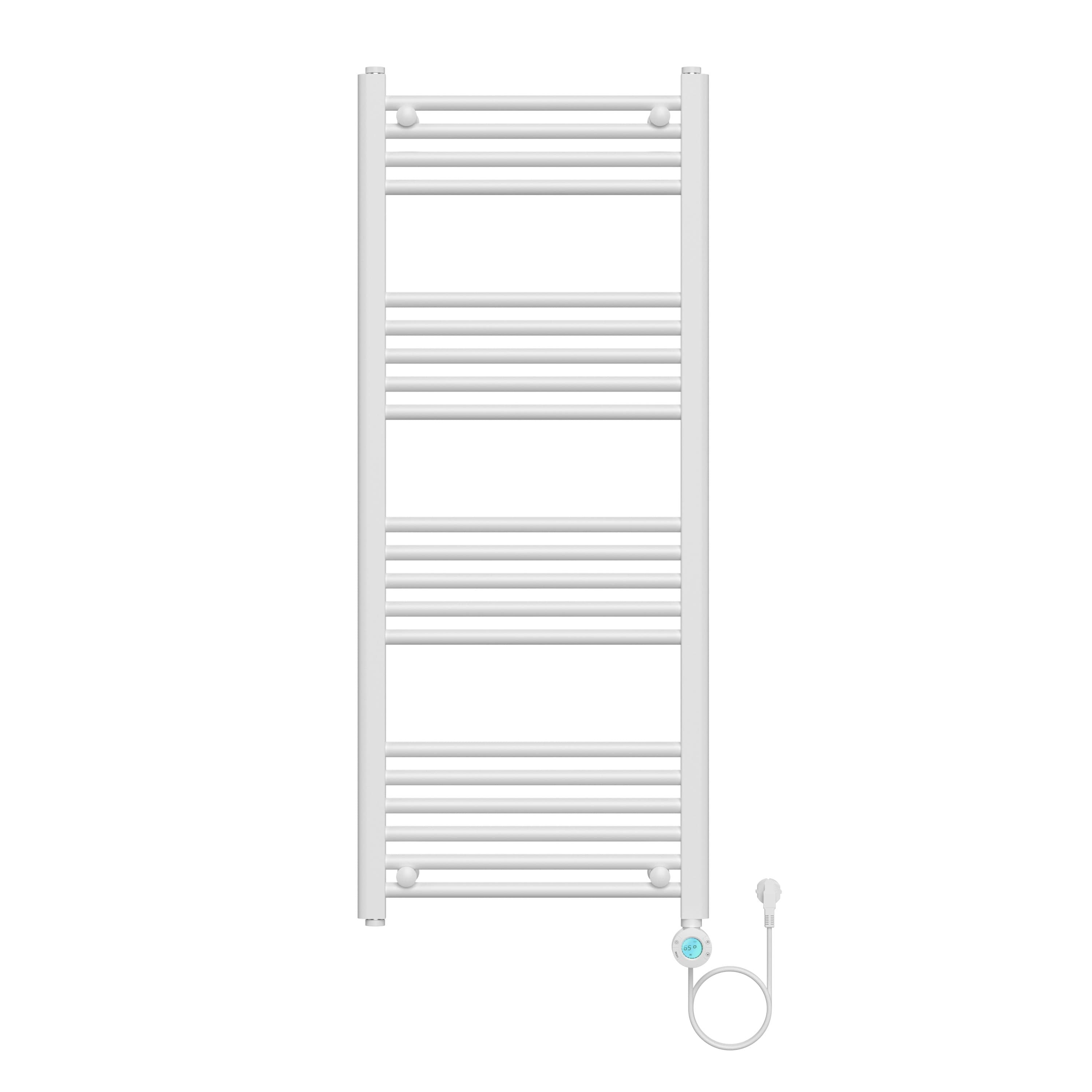 BELRAD SÈCHE-SERVIETTES ÉLECTRIQUE – AVEC THERMOSTAT NUMÉRIQUE PROGRAMMABLE – SMART WIFI - RACCORD À DROITE – 700W – 1200X500 MM – BLANC BRILLANT vue 1