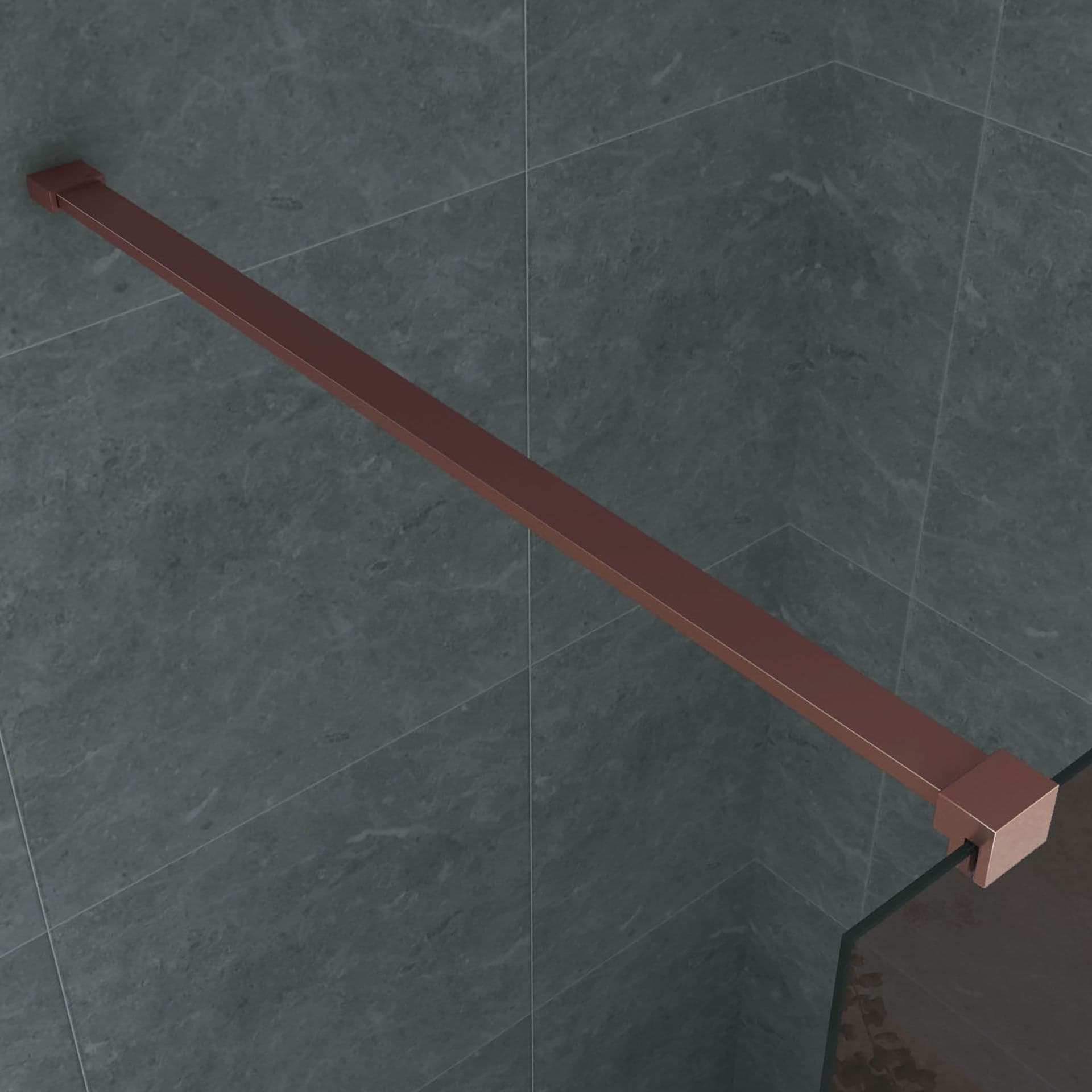 ALONI DOUCHE À L’ITALIENNE - 800X2000MM - CUIVRE BROSSÉ-VERRE CHAMPAGNE vue 1