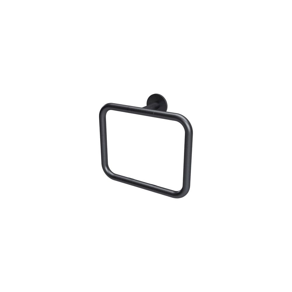 Zucchetti Pan porte serviette à anneau Noir mat lisse vue 1