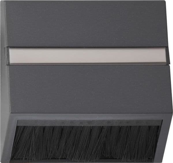 Capot enfichable avec cadre adaptateur pour appareils avec cache (50 x 50mm) et sortie oblique vue 1