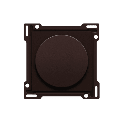 Set de finition pour variateur à bouton rotatif ou régulateur de vitesse, incl. bouton rotatif, couleur dark brown coated vue 1