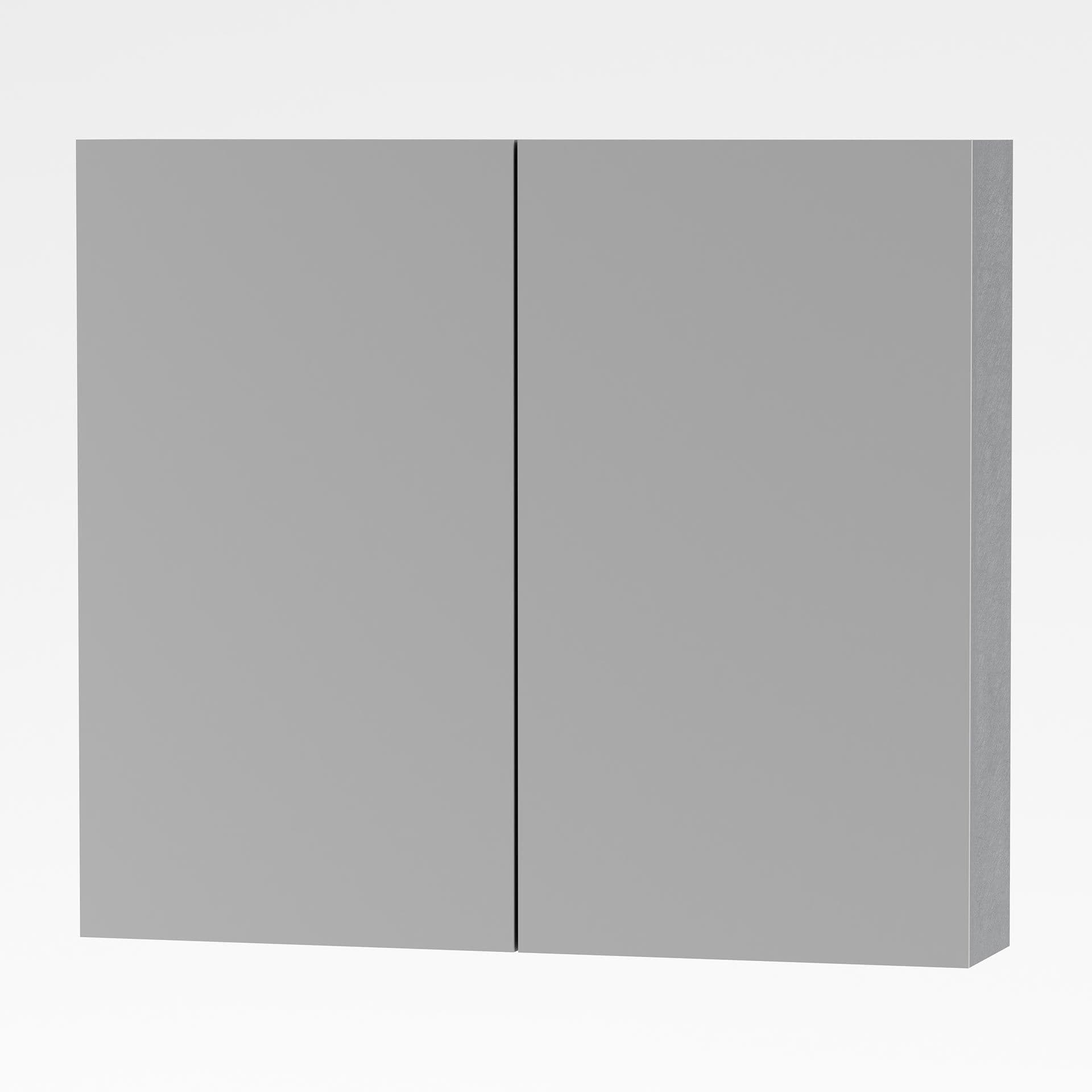 ALONI SALLY ARMOIRE MIROIR, 2 PORTES (80X70CM) - COULEUR ALUMINIUM vue 1