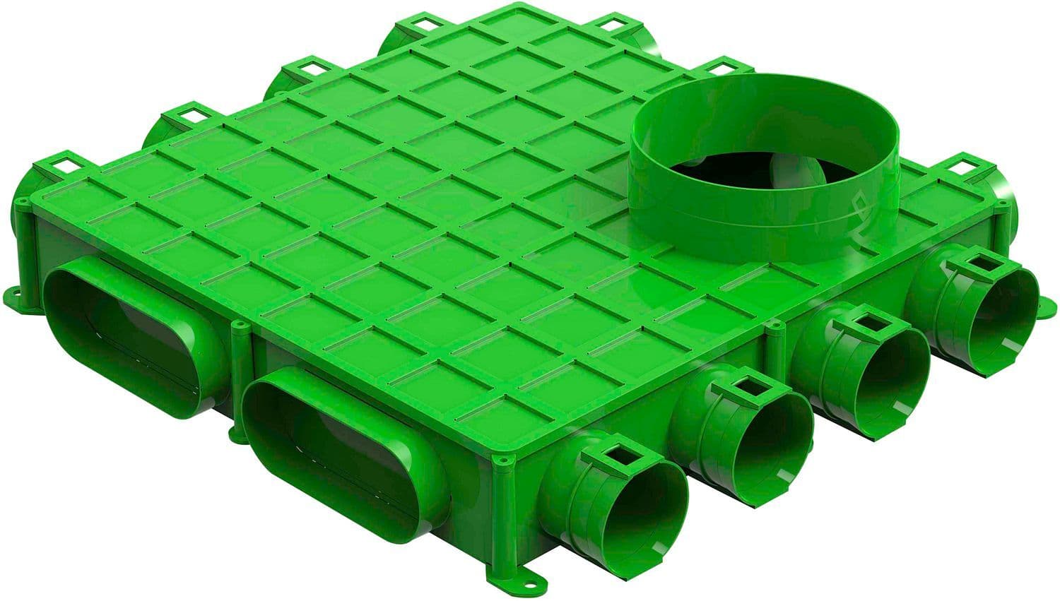 CAISSON DE DISTRIBUTION CONDUITS FLEXIBLE SOL 12X63 DUCOFLEX D180 vue 1