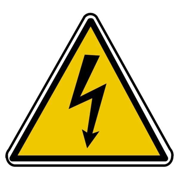 Autocollant danger tension 50mm vue 1
