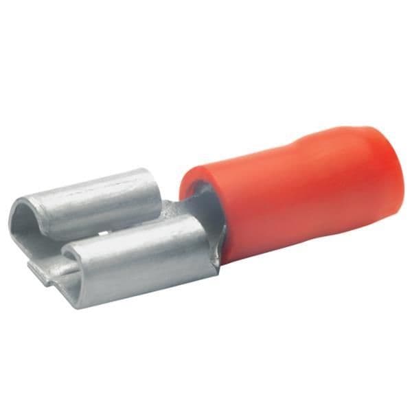 Faston femelle isolé 0.25 - 1.5mm² 6.3 x 0.8 Rouge vue 1