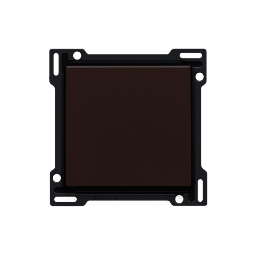 Set de finition pour interrupteur ou bouton-poussoir simple, couleur dark brown coated vue 1