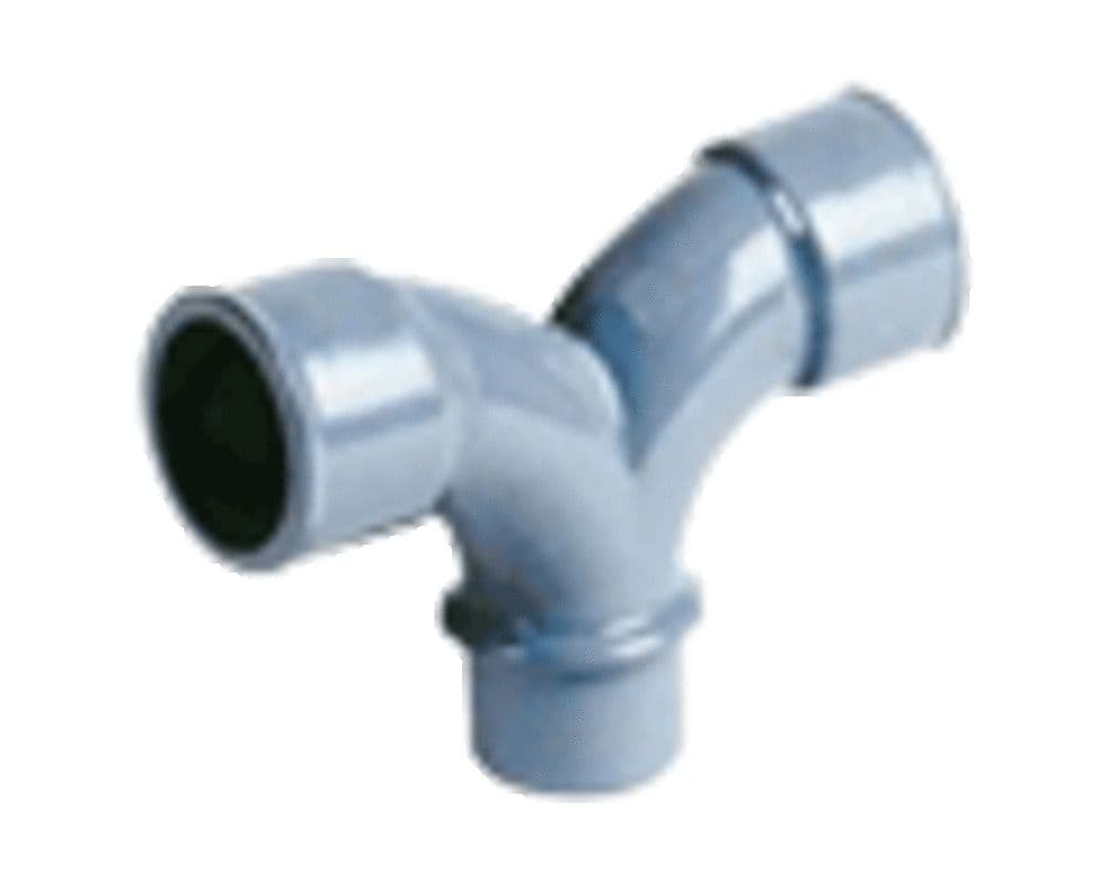 Nicoll raccord à coller PVC coude double 87,3° MF 100 gris vue 1