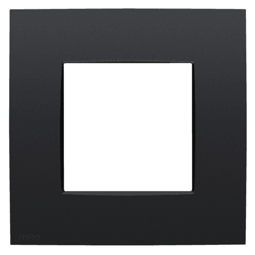 Plaque de recouvrement simple, couleur Niko Intense matt black coated vue 1
