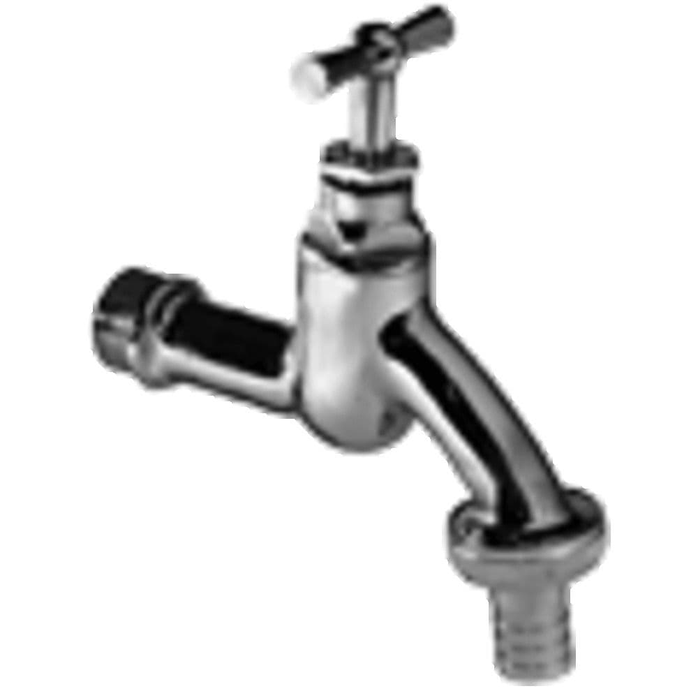 Robinet double service 1/2" chromé mat vue 1