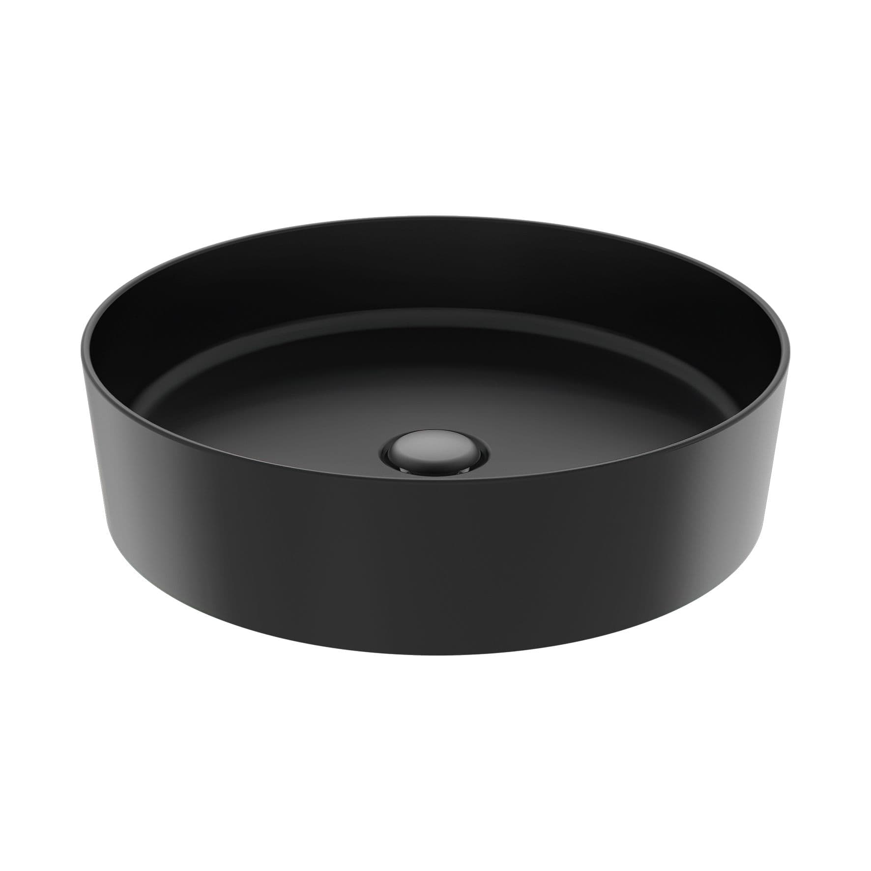 CREAVIT LOOP VASQUE – À POSER – SANS TROP-PLEIN – SANS TROU DE ROBINET – CÉRAMIQUE – 45X11,5X45 CM – NOIR CHARBON vue 1